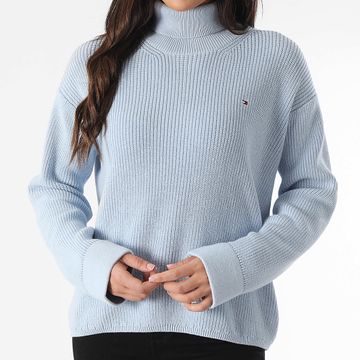 Tommy Hilfiger - Suéter de cuello redondo para mujer Cardigan Stitch 3094 Azul claro