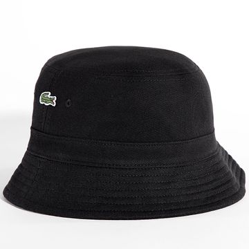 Lacoste - Bob Logo Cocodrilo Bordado Negro