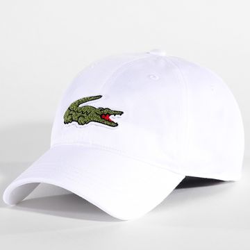 Lacoste - Gorra Center Big Logo Cocodrilo Bordado Blanco