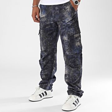 2Y Premium - Negro Azul Marino Regular Fit Jean Cargo Pants