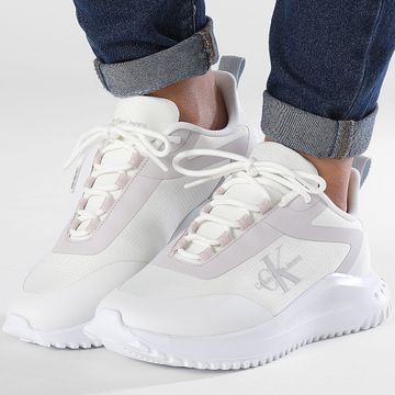 Calvin Klein - Zapatillas Mujer Eva Runner Low Lace Mix 1442 Bright White Lilac Ash