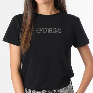 Guess - Camiseta Rhinestone Mujer V3BI11-J1314 Negro