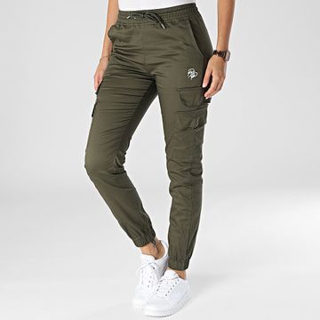 Project X Paris - Pantalones Cargo Mujer F224141 Caqui Verde