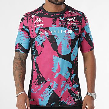 Kappa - Camiseta Kombat 2024 Alpine F1 361W44W Negro Rosa Azul Claro