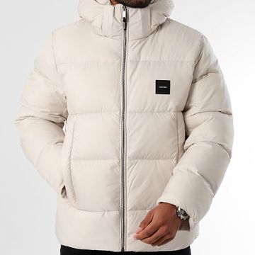 Calvin Klein - Abrigo con capucha Hodded Quilt Puffer 3476 Beige