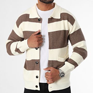 MTX - Chaqueta a rayas 6658 Marrón Beige