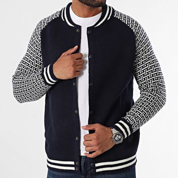 MTX - 6660 Chaqueta blanca azul marino