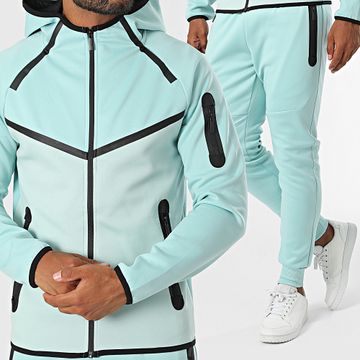 Zayne Paris  - Conjunto de sudadera con capucha y pantalón de chándal azul turquesa