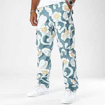 2Y Premium - Pantalón cargo regular fit turquesa