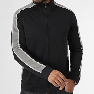 Calvin Klein - Chaqueta con cremallera a rayas GMF4J412 Negro