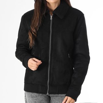 Classic Series - Chaqueta negra con cremallera para mujer