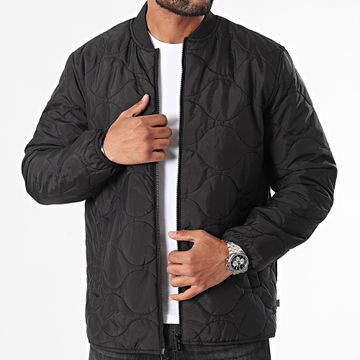 Only And Sons - Chaqueta Art Quilt Zip Negra