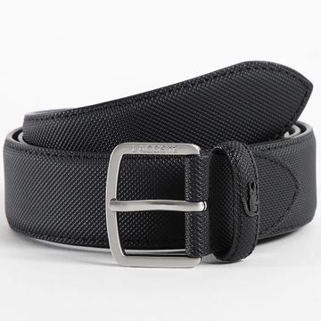 Lacoste - Cinturón negro con logotipo de cocodrilo
