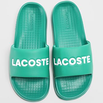 Lacoste - Zapatillas Serve Slide Logo Lettering Verde
