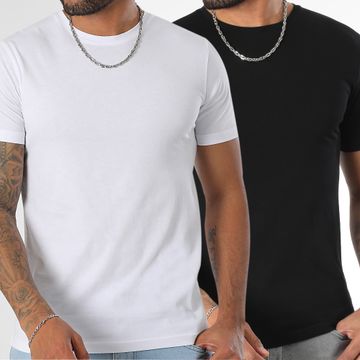 LBO - Lote De 2 Camisetas Cuello Redondo 3520 Negro Blanco