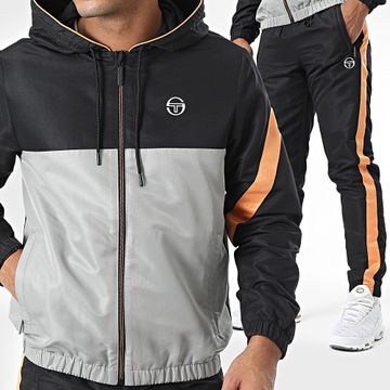 Sergio Tacchini - Diagonalley 40778 Chándal rayas negro gris