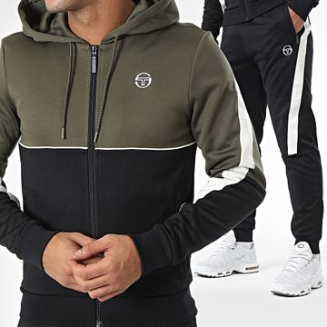 Sergio Tacchini - Chándal Diagonalley 40779 Negro Verde Caqui