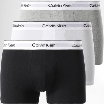 Calvin Klein - Juego De 3 Boxers NB3963A Blanco Gris Heather Negro
