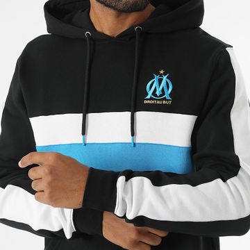 OM - M24010 Sudadera con capucha a rayas Negro