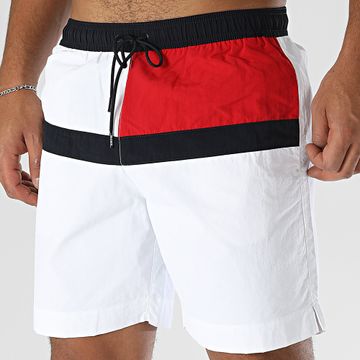 Tommy Hilfiger - Shorts de baño largos con cordón 3311 Blanco
