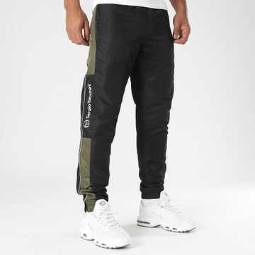Sergio Tacchini - Abita 40814 Negro Verde Caqui Blanco Bandas Pantalones Jogging