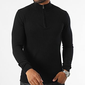 KZR - Jersey negro con cremallera