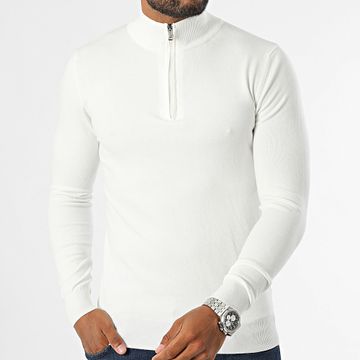 KZR - Jersey blanco con cremallera