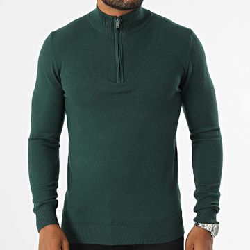 KZR - Jersey verde oscuro con cremallera
