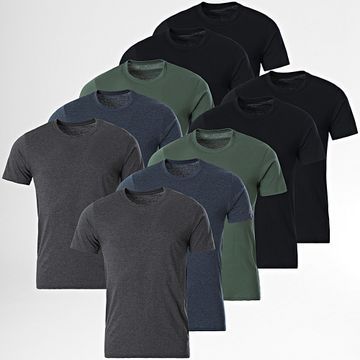 Classic Series - Lote de 10 Camisetas Verde Azul Moteado Gris Moteado Negro