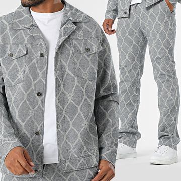 Uniplay - Conjunto de pantalón y sobrecamisa vaquera regular azul
