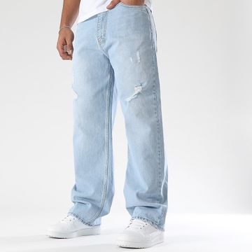 LBO - Vaqueros holgados de pata ancha con rotos 3576 Denim azul