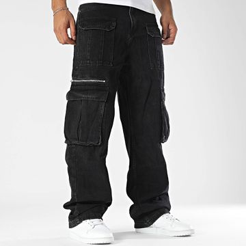 MTX - Pantalón vaquero negro relaxed fit