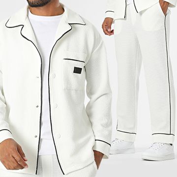 Uniplay - Conjunto de camisa y pantalón blancos