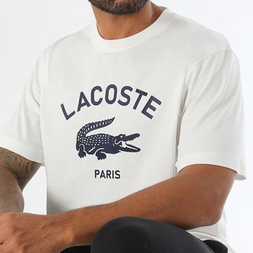 Lacoste - Camiseta Logo Cocodrilo Blanca