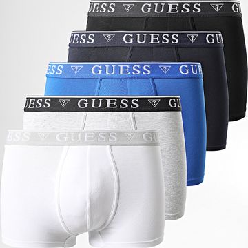 Guess - Juego de 5 calzoncillos U4YG16-K6YW1 Negro Blanco Gris Brezo Azul marino Real