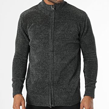 KZR - Chaleco con cremallera moteado gris marengo