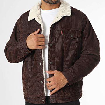 Levi's - Chaqueta con cuello de piel de oveja A5784 Marrón
