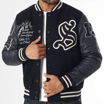 Schott NYC - Chaqueta bombín Teddy Azul Marino