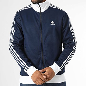 Adidas Originals - Sudadera clásica TT con cremallera IP0418 Azul marino Blanco
