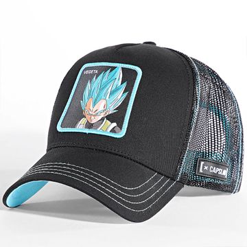Capslab - Vegeta Trucker Cap Negro Azul Claro
