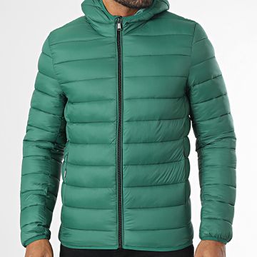 Kymaxx - Chaqueta con capucha verde oscuro