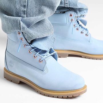 Timberland - Botas Premium 6 En Encaje Impermeable A2HR8 Azul Claro Nubuck