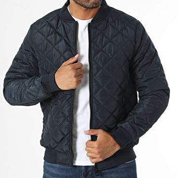 Kymaxx - Chaqueta bomber azul marino