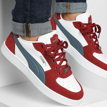 Puma - Zapatillas Puma Caven 2.0 Lux SD 395080 Intense Red Club Navy White