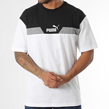 Puma - Camiseta Power Colorblock 681730 Blanco Negro