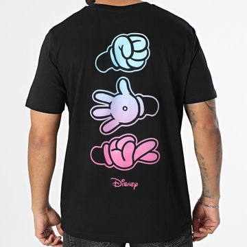 Disney - Manos Camiseta Negro Azul Claro Rosa