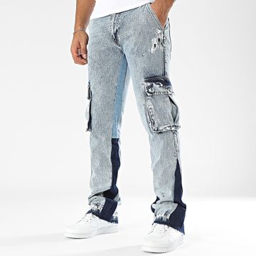 2Y Premium - Vaqueros Cargo Denim Azul