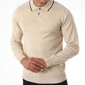 Frilivin - Polo de manga larga Beige