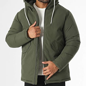 JJREBEL - Parka con capucha Jackson Verde caqui