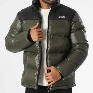 Schott NYC - Union Chaqueta con capucha y cremallera Caqui Verde Negro